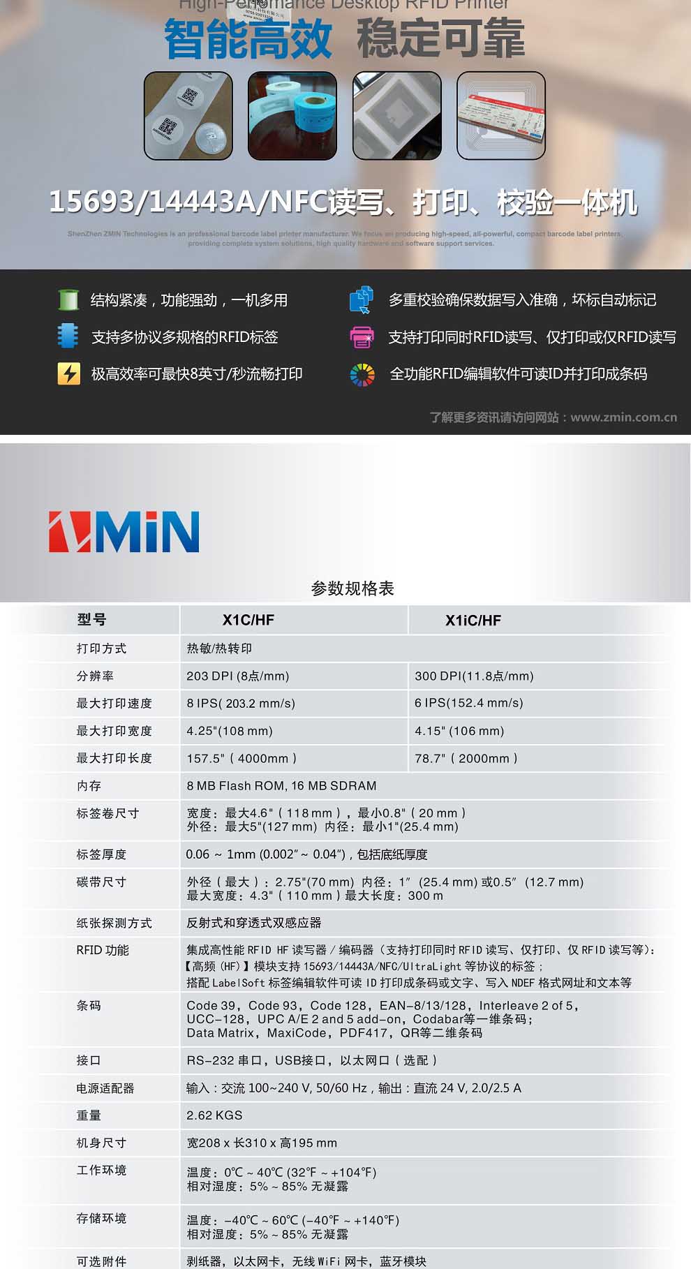 RFID高频标签打印机